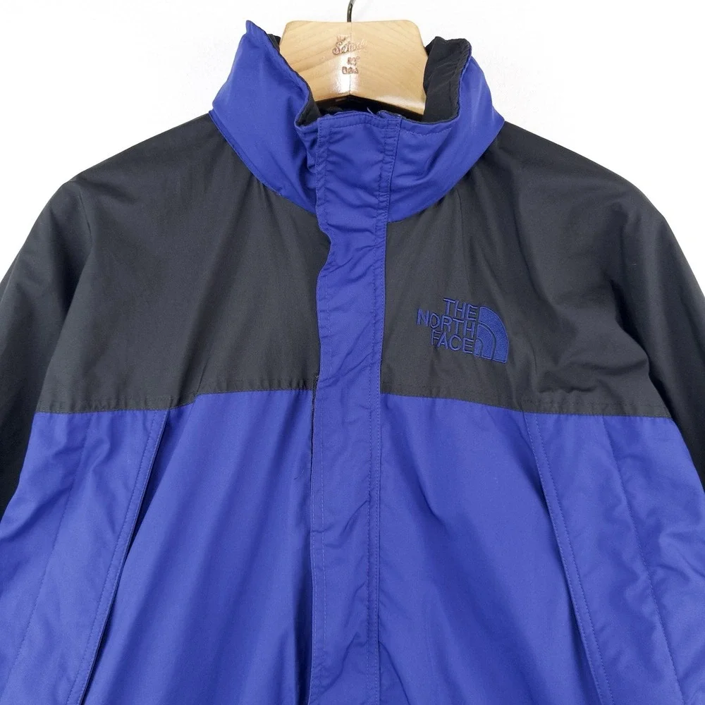 90's Vtg The North Face Mens S Royal Blue Black Hydrenaline Packable Hood Jacket